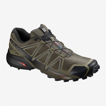 Salomon SPEEDCROSS 4 WIDE Laufschuhe Herren Olivgrün [4KQF-G]